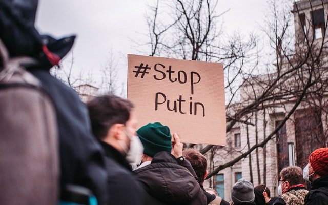 Demo gegen den russischen Angriffskrieg