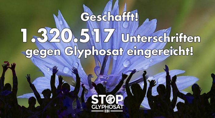 Danke für 1,3 Mio Stimmen gegen Glyphosat!