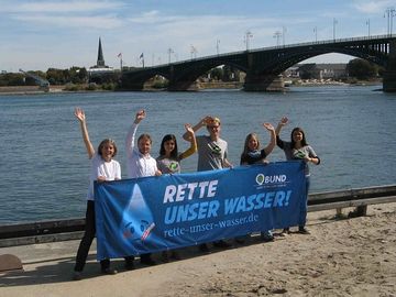 Aktion des BUND Rheinland-Pfalz zum Wasseraktionstag am 13. September 2018