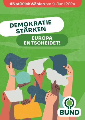 Postkarte Europawahl "Demokratie stärken"