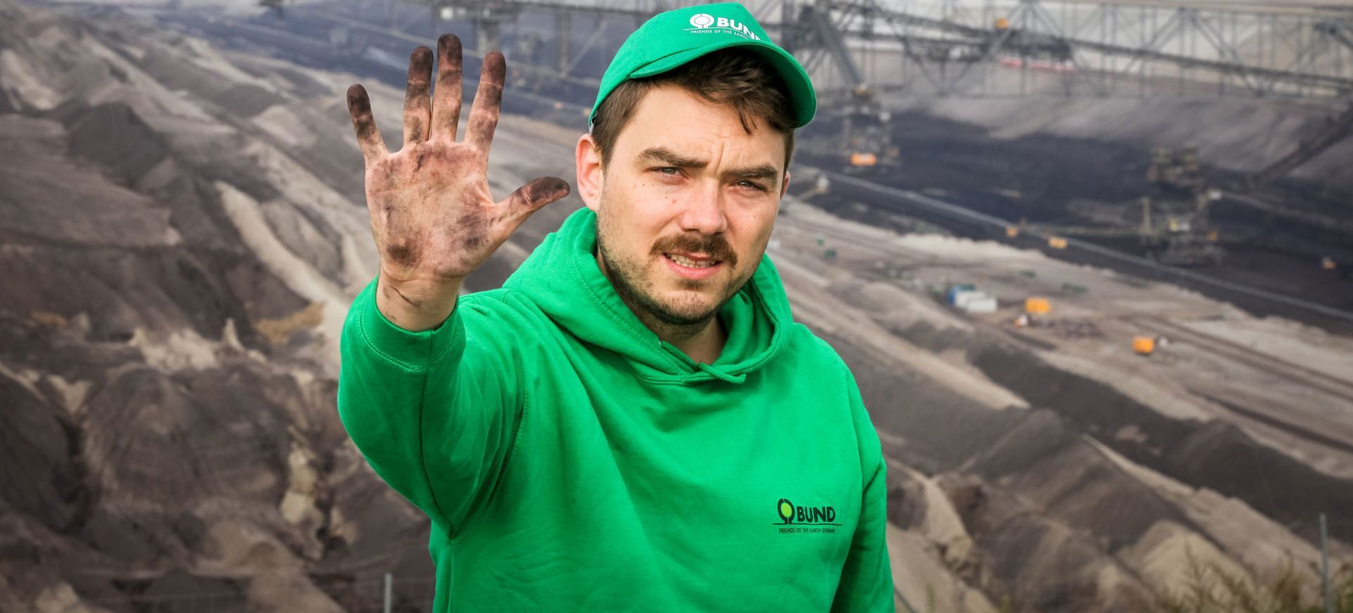 Impression von der Anti-Kohle-Kette am 23.8.14 in der Lausitz; Foto: Jakob Huber