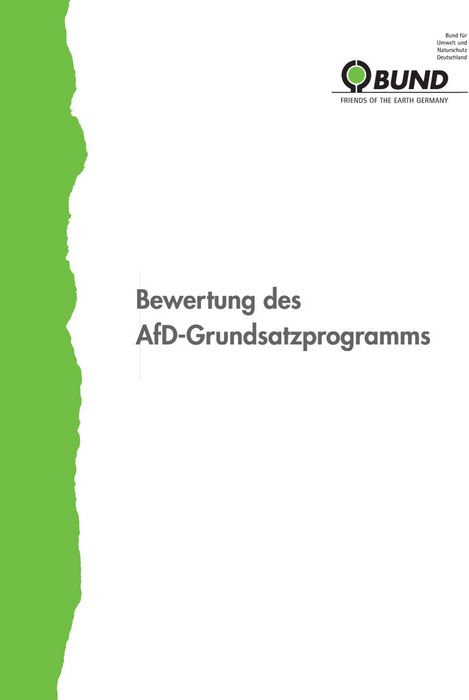 Bewertung des  AfD-Grundsatzprogramms