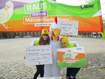 BUND-Kampagnentag gegen Massentierhaltung; Foto: BUND Sachsen-Anhalt