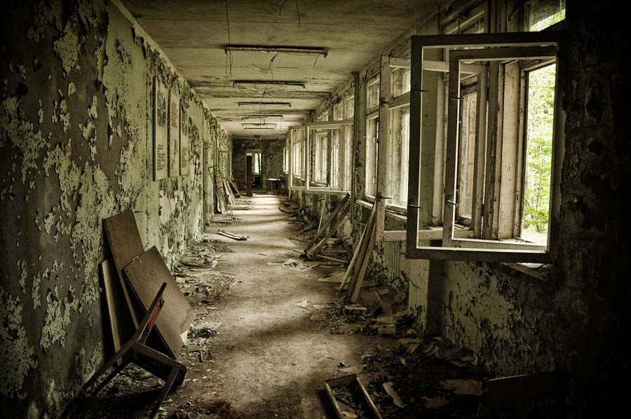 Verlassene Stadt Pripyat nahe des havarierten AKW Tschernobyl; Foto: Amort1939 / CC0 / pixabay.de