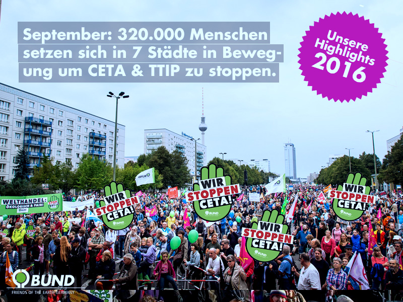Wir stoppen CETA und TTIP! Foto: Jörg Farys / BUND