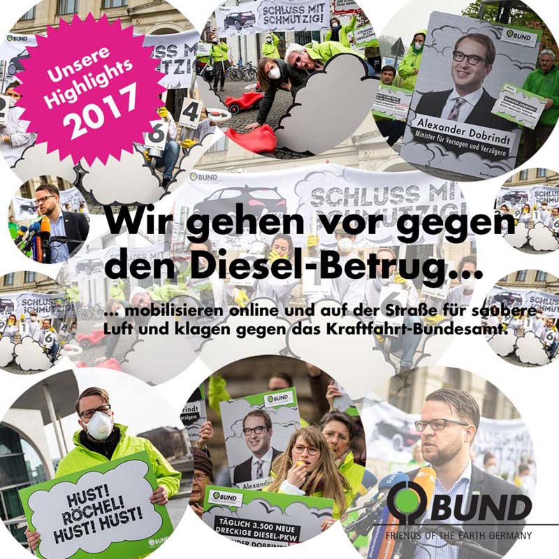Wir gehen vor gegen den Diesel-Betrug. Foto: Jörg Farys / BUND