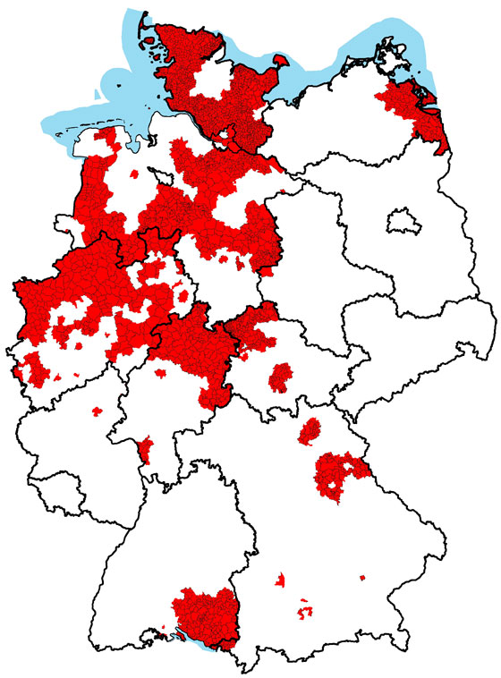 Karte: Kommunaler Widerstand gegen Fracking in Deutschland
