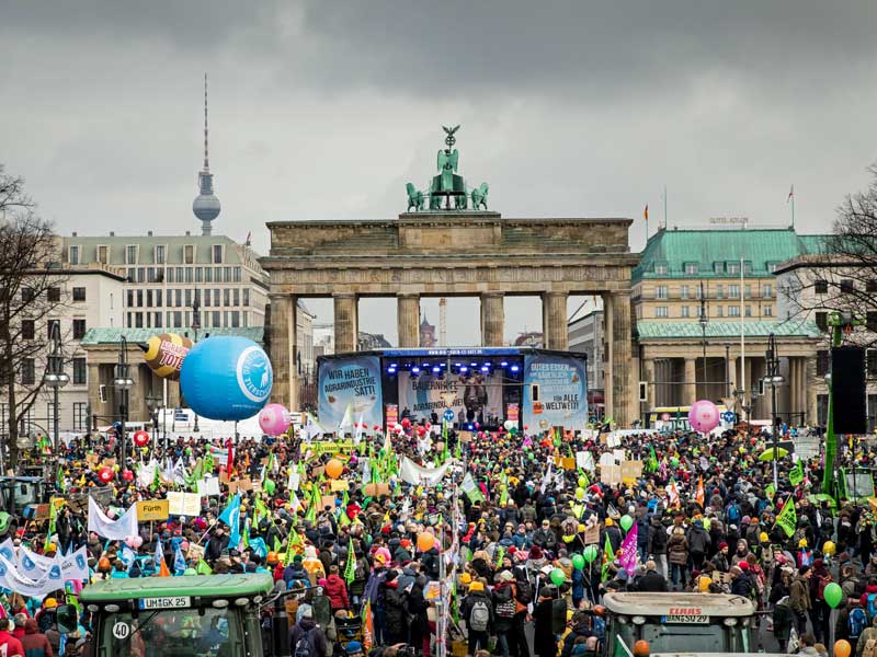 "Wir haben es satt!"-Demo in Berlin 2018, Foto: Jörg Farys