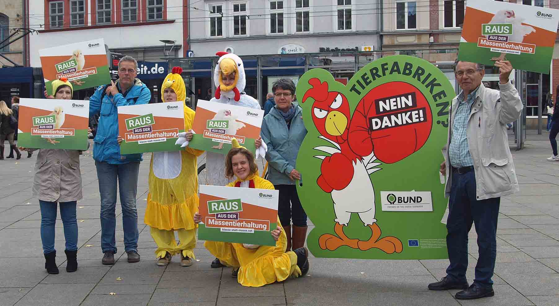 BUND-Kampagnentag gegen Massentierhaltung; Foto: BUND Thüringen