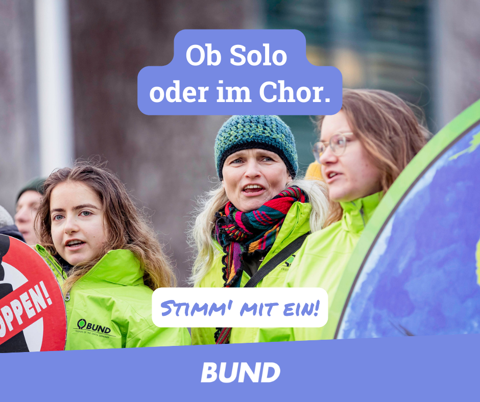 Solo oder zusammen; werde BUND-Mitglied. Foto: Jörg Farys / BUND
