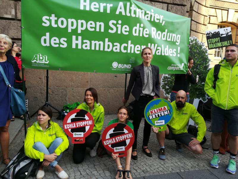 Aktion vor dem Bundeswirtschaftsministerium am 18.9.2018 in Berlin