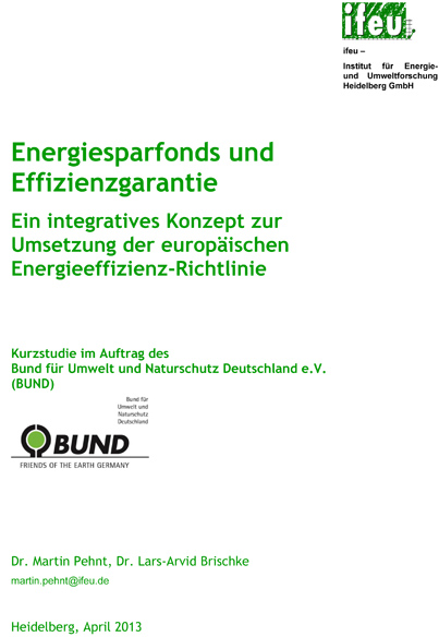 Energiesparfonds und Effizienzgarantie. Foto: BUND