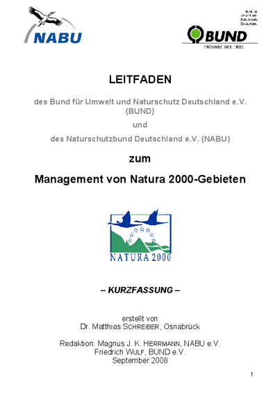 Leitfaden zum Management von Natura 2000-Gebieten. Foto: BUND